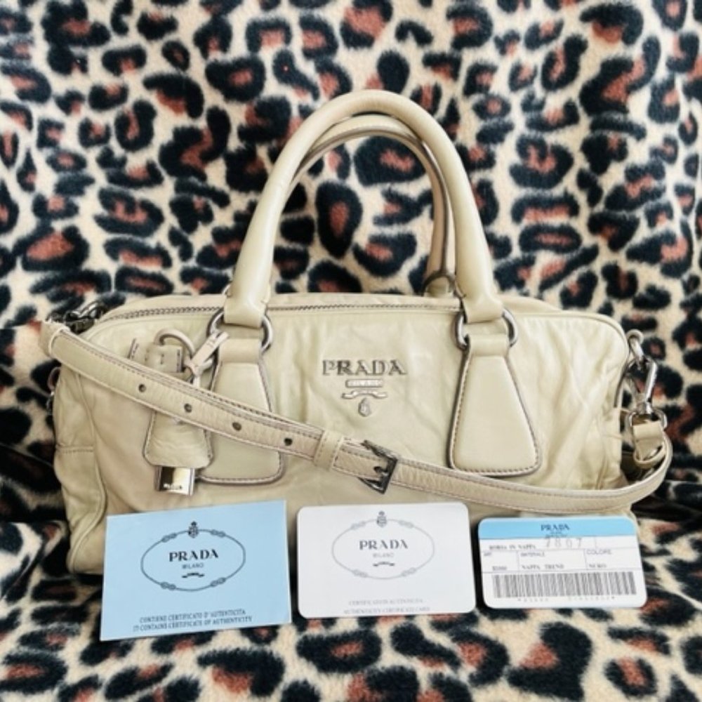 Prada Soft Nappa Leather Crossbody Handbag